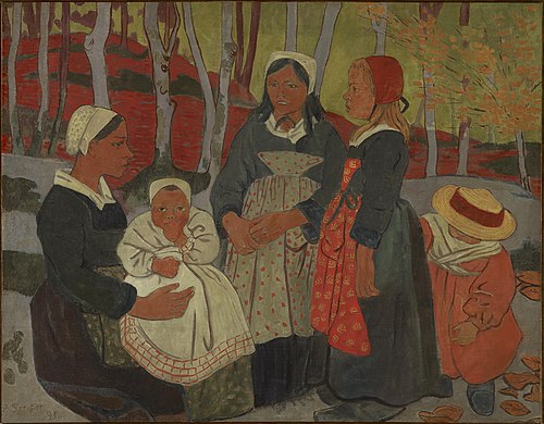 Bretons dans la forêt d'Huelgoat, 1893, Paul Sérusier