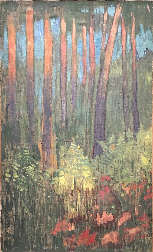 Arbres rouges et fougères en automne, 1905, Paul Sérusier
