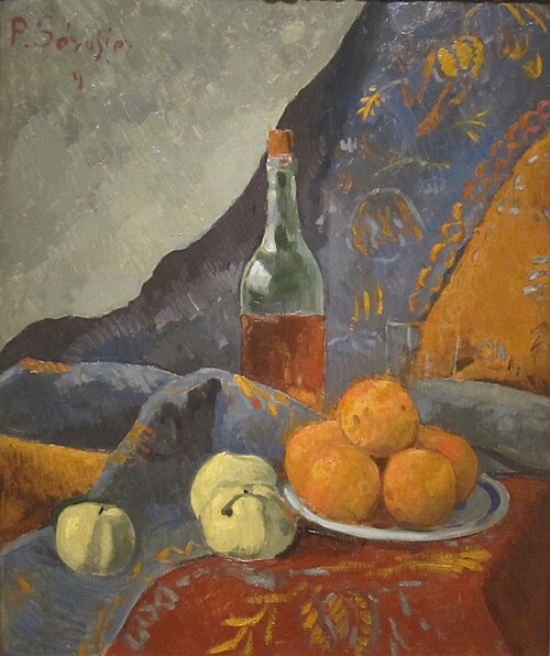 Still Life with Bottle and Fruit, 1909, Paul Sérusier