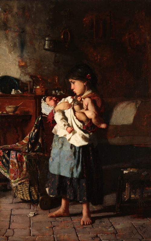 The baby, 1875, Luigi Nono