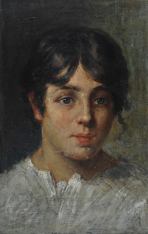 Portrait of a girl, 1875, Luigi Nono