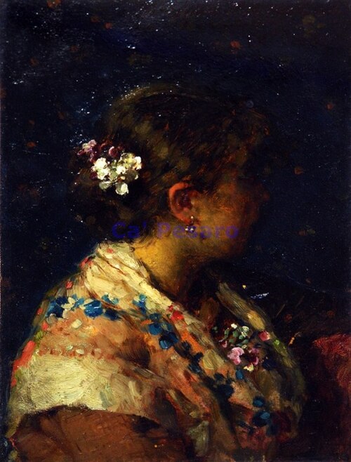 Portrait of a peasant woman, 1885, Luigi Nono
