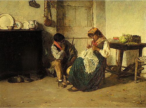 The seamstress, 1886, Luigi Nono