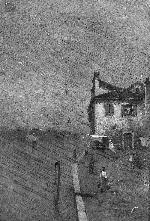 Lagoon landscape, 1890, Luigi Nono