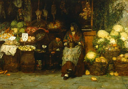 The female greengrocer, 1890, Luigi Nono