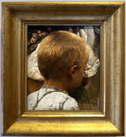 Peasant boy, study for 'The funeral of a child', 1895, Luigi Nono