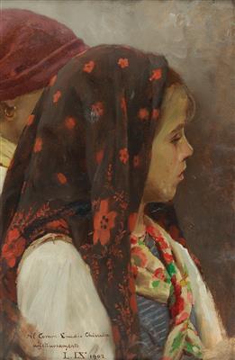 Peasant girl (II), study for 'The funeral of a child', 1902, Luigi Nono