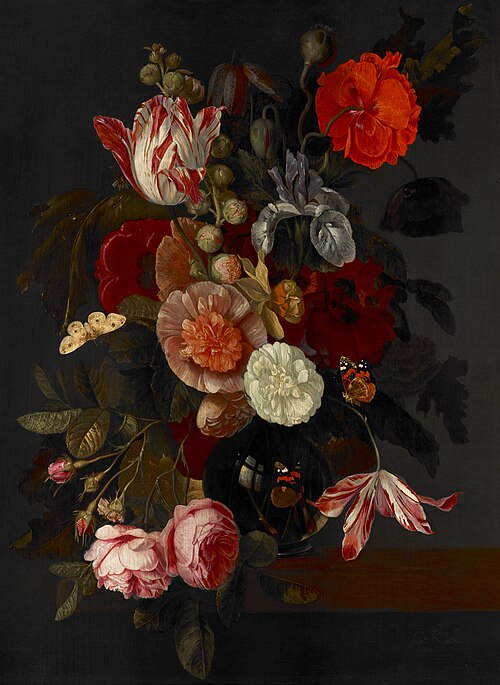 Flowers in a Vase, 1650, Cornelis Kick