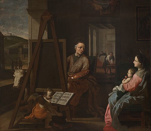 St Luke Painting the Madonna, 1690, Johann Georg Heinsch
