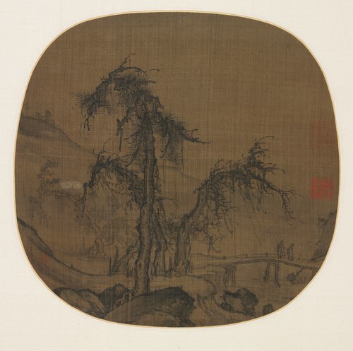 Ramblers over a Winding Stream, 1325, Luo Zhichuan