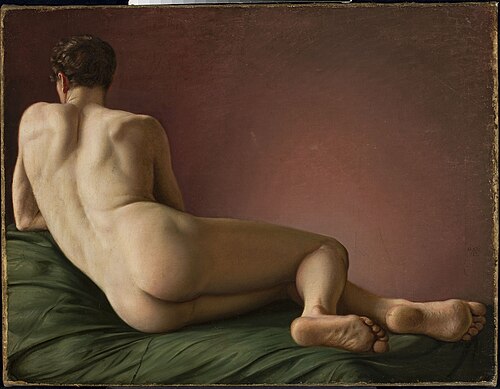L'homme nu couché., 1837, Alexander Lesser