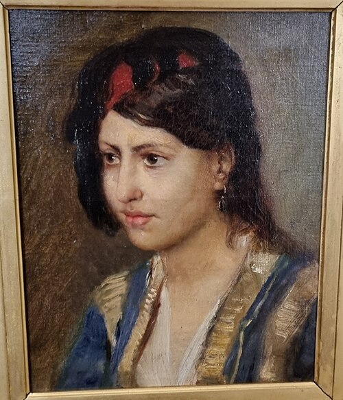 Jeune femme en veste turque, , Léon Belly