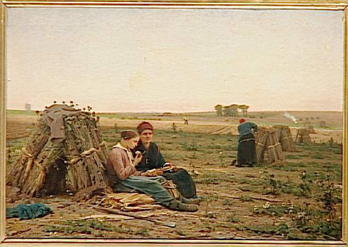 Lunch break of the carnation pickers, 1859, Désiré François Laugée