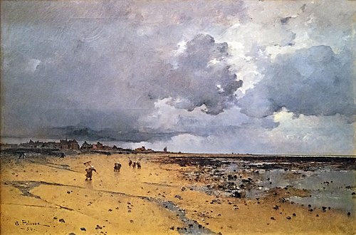 Grandcamp à marée basse, 1884, Léon Germain Pelouse