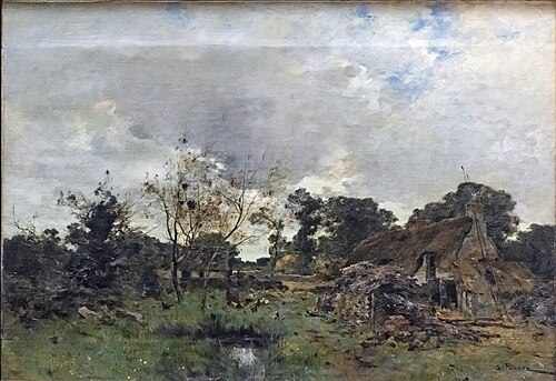 Une ferme dans les bois, 1900, Léon Germain Pelouse