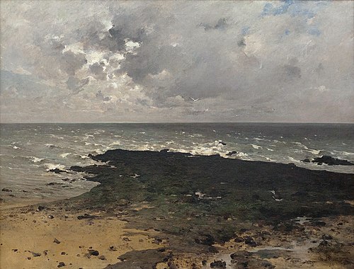 Banc de rochers à Concarneau, 1880, Léon Germain Pelouse
