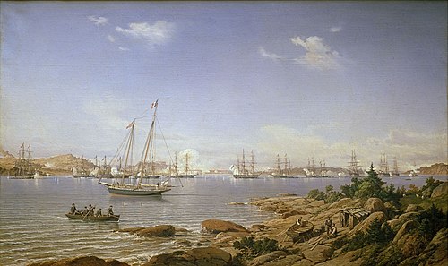 Escadre franco-anglaise devant Bomarsund, 1854, 1854, Antoine Léon Morel-Fatio