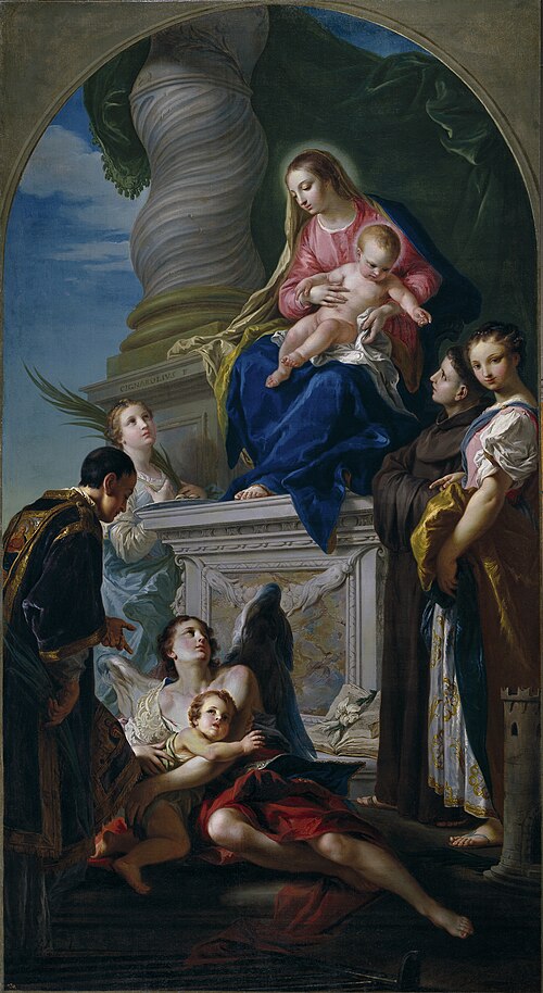 Vierge à l'Enfant avec des Saints, 1759, Giambettino Cignaroli