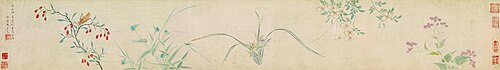 明 马守真 花卉草虫卷, 1601, Ma Shouzhen