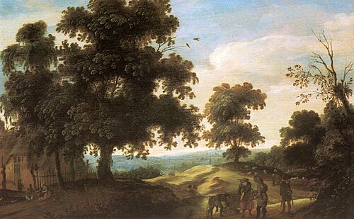 Village landscape, 1611, Jacques Fouquières