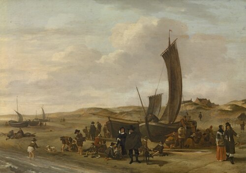 The Beach at Scheveningen, 1664, Cornelis Beelt
