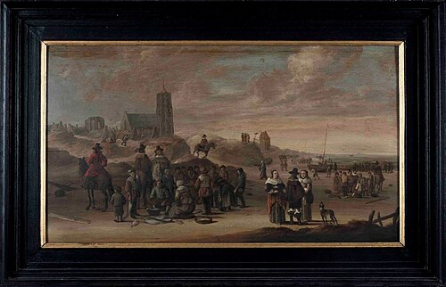 Strandgezicht Egmond aan Zee, 1702, Cornelis Beelt