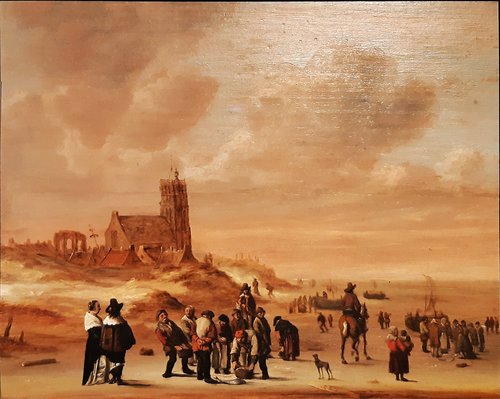 La plage à Egmond aan Zee, 1650, Cornelis Beelt