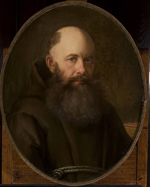 Portrait of Capuchin Beniamin Szymański, 1856, Józef Simmler