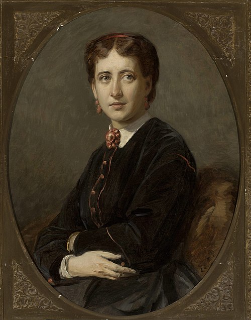 Portrait of Emilia Mielżyńska née Bnińska, 1866, Józef Simmler