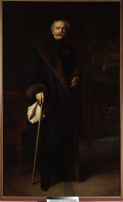 Portrait of colonel Konstanty Fiszer, 1863, Józef Simmler