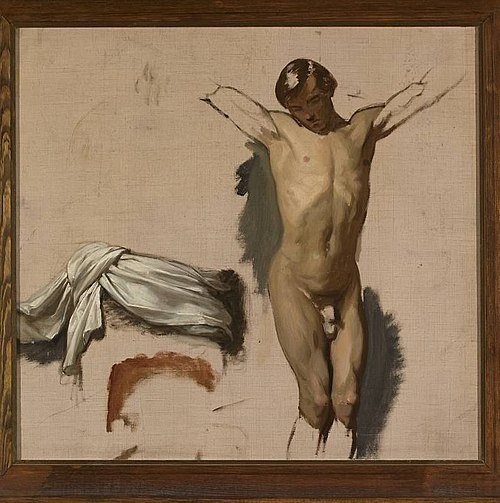 Sketch for “Crucifixion”, 1868, Józef Simmler