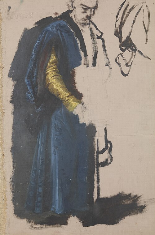 Jaśko of Tenczyn. Study to the Painting "The Oath of Queen Jadwiga", , Józef Simmler