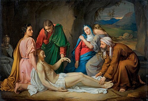 Złożenie do grobu, 1852, Józef Simmler