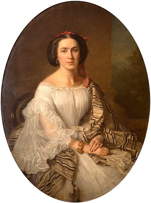 Portret Lucyny Karskiej, 1860, Józef Simmler