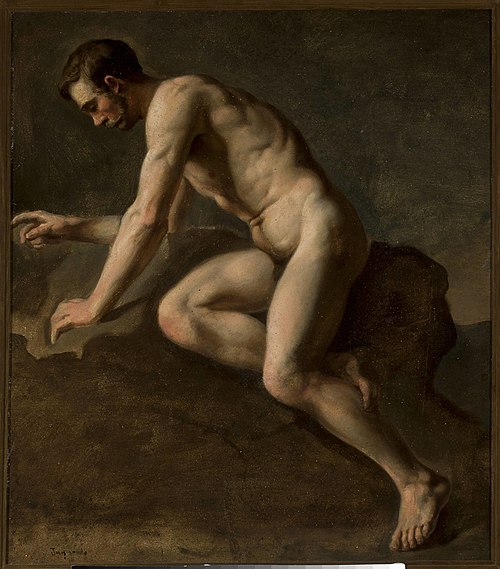 Étude de nu masculin., 1841, Józef Simmler