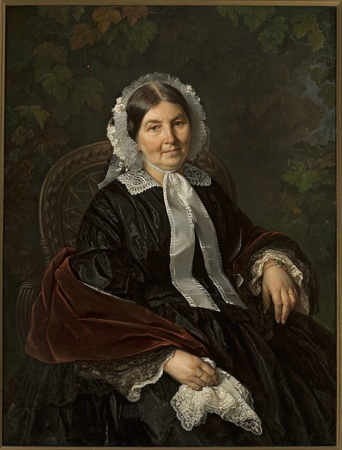 Portrait of Matylda Wernerowa., 1858, Józef Simmler