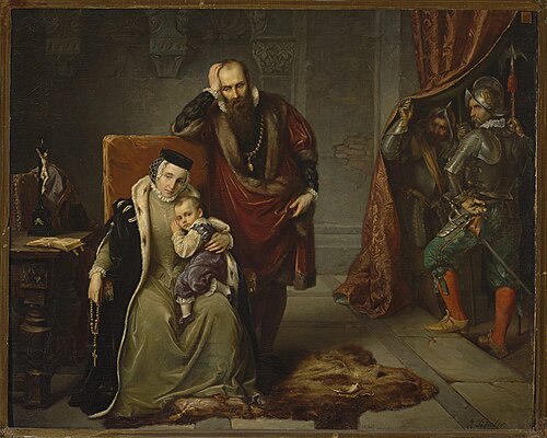 Catherine Jagiellon and her son Sigismund in Gripsholm prison, 1859, Józef Simmler