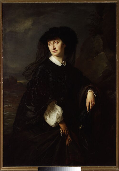 Portrait of Julia Simmlerowa née Hoeggenstaller, artist's wife., 1863, Józef Simmler