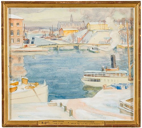 The Skeppsholm Bridge, 1918, Eugen de Suède