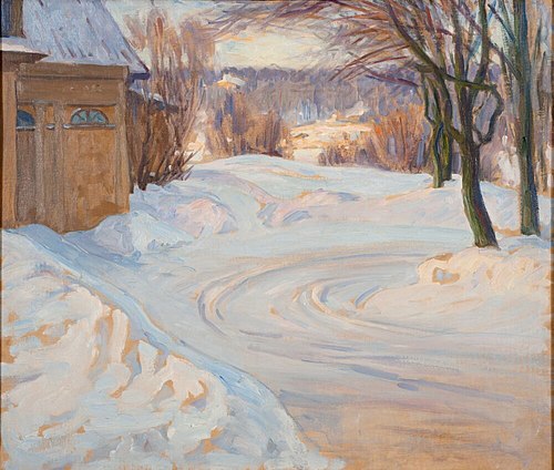The Lane. Winter Scene, 1915, Eugen de Suède