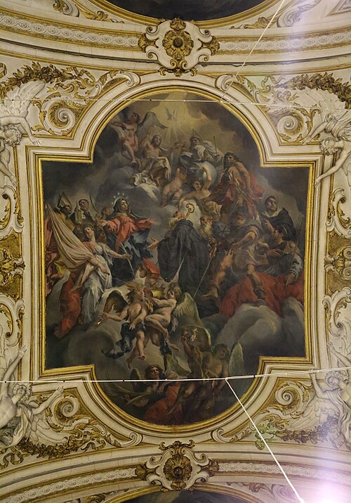 Hl. Sebastian der Madonna und Heiligen in Gloria zugeführt, 1750, Alessandro Gherardini