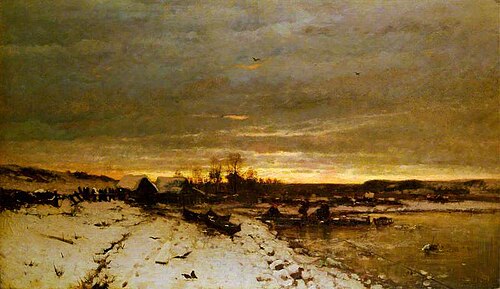Winter Landscape, Sunset, , Ludvig Munthe