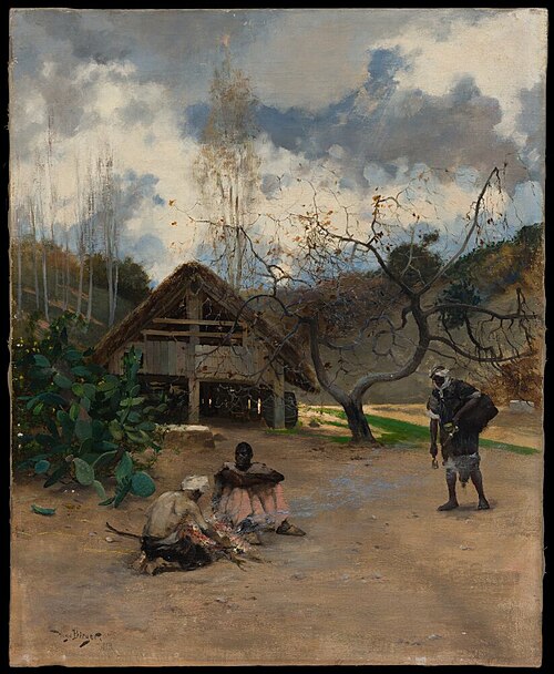 By the Fire – Scene from Morocco, 1884, Hugo Birger
