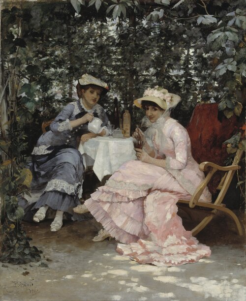 Sitting under the Arbour, 1880, Hugo Birger