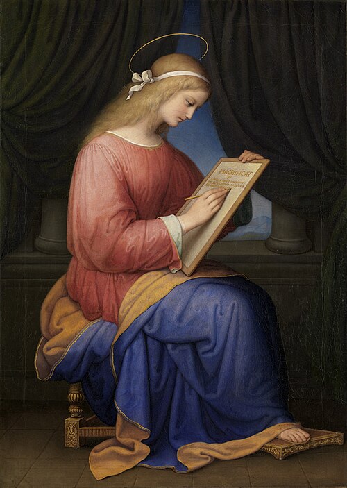 Mary Writing the Magnificat, 1833, Marie Ellenrieder