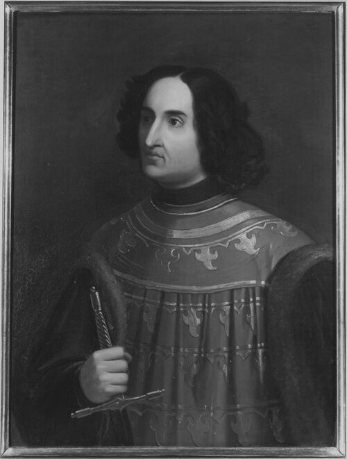 Heinrich IV. der Reiche (geb. 1386, reg. 1393-1450), Herzog von Bayern-Landshut, 1852, Julius Zimmermann