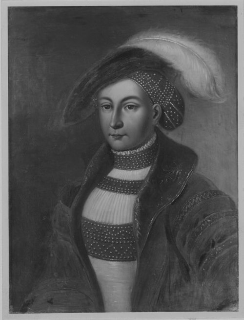 Sibylle (1489-1519), Tochter Herzog Albrechts III. von Bayern, Gemahlin Ludwigs V., des Kurfürsten v, 1852, Julius Zimmermann