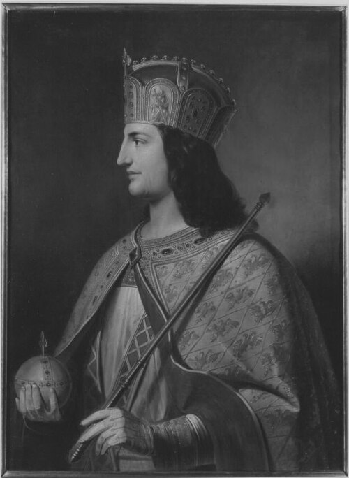 Ludwig der Bayer (geb. 1282, reg. 1294-1347), deutscher König seit 1314, Kaiser seit 1328, 1852, Julius Zimmermann