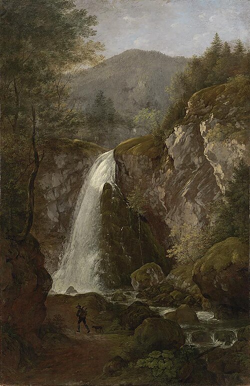 Der Wasserfall von Golling, 1813, Cantius Dillis