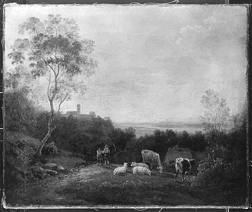Blick von Oberföhring auf München, 1815, Cantius Dillis